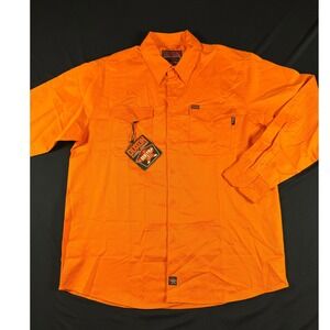 Dixxon Flannel Co DXN-FR Flame Resistant Work Shirt Mens 2XL Orange CAT 2 NWT